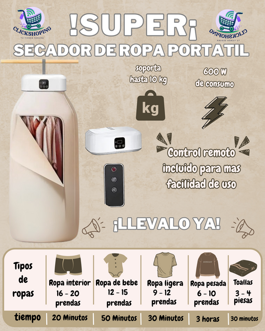 ¡Super Secador de Ropa Portátil!